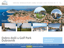 Tablet Screenshot of golfparkdubrovnik.hr